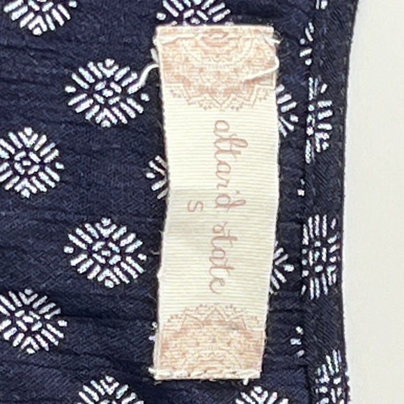 Altar'd State Women's Dress Small Navy Bohemian Printed‎ Long Sleeve Mini NWT - Picture 15 of 16